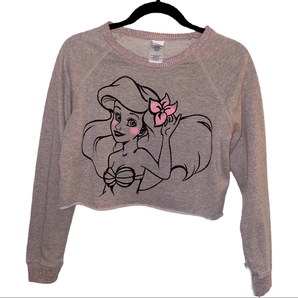 Disney Lil Mermaid Ariel crop Sweater